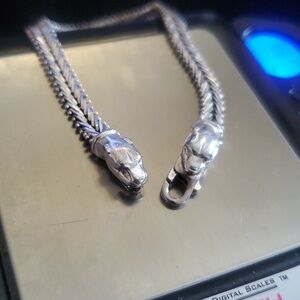 Milor 925 Sterling Silver Jaguar or Panther clasp bracelet. 16.4 grms.